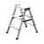 Krause 120328 aluminum step ladder, 3 steps, double-sided, foldable