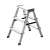 Krause 120328 aluminum step ladder, 3 steps, double-sided, foldable