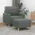 vidaXL dark gray fabric armchair with footrest, comfortable and stylish for living room