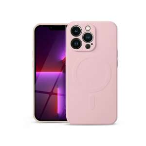 Silicone Mag Cover case for iPhone 13 Pro, pink, front and back view - Apple Phone Case