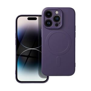 Dunkellila Silikon MagSafe Hülle für iPhone 14 Pro - Handyhüllen