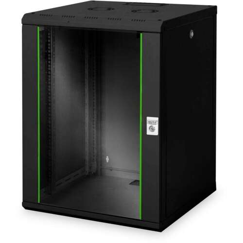 Digitus 19 hüvelykes falra szerelhető szerver szekrény, 16U, 820x600mm, fekete