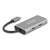 Delock 63260 USB Type-C 3.1 Hub, 4 port USB hub 2 USB-A és 2 USB-C porttal, ezüst színben