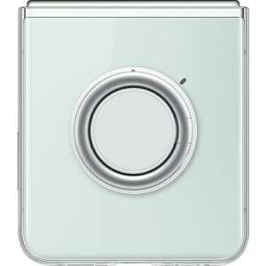 Samsung Galaxy Z Flip 5 clear case with ring holder, front view - Phone Case