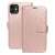 MEZZO iPhone 11 pénztárca tok mandala rózsa arany mintával, elülső és hátulnézet