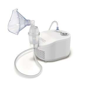 Omron C101 Essential kompresszoros inhalátor, fehér, ferde nézet - Omron