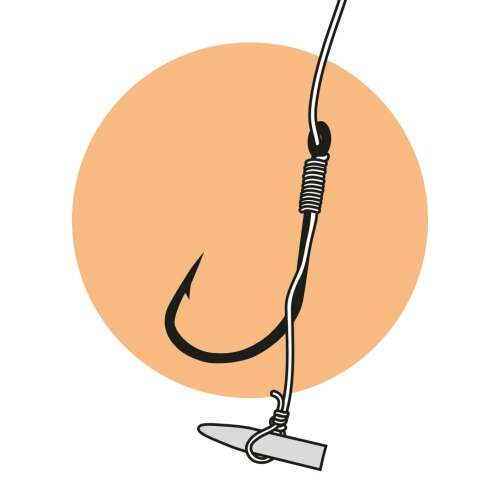 Jaxon method feeder előre kötött horog 6-os méret, 0.12mm zsinór