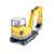 Siku Wacker Neuson EW65 crawler excavator toy, 1:50 scale, yellow and grey