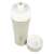 Laica MyLAICA 550ml water filter bottle, beige, disassembled, showing the filter and lid