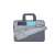 RivaCase 7930 15.6 inch laptop bag, grey, open view with laptop compartment, pockets and accessories