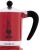 Griff und Logo des Bialetti Rainbow Espressokochers in Rot