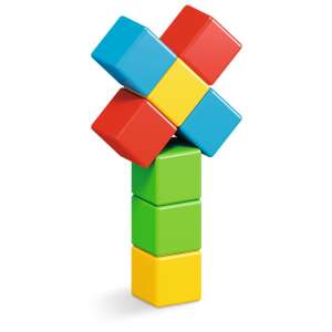 Zestaw Geomag Magicube 8 magnetycznych klocków do budowania, kolorowe kostki, magnetyczna konstrukcja, zabawka STEM, zabawka edukacyjna, kreatywna zabawa - Geomag Magnetyczna gra budowlana