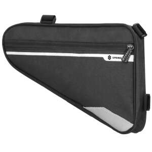 Springos black triangle bicycle frame bag with reflective stripe - Bicycle Bag