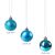 Springos Set blauer Christbaumkugeln: Glitzer, matt und glänzend, 4 cm
