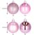 Springos rosa Weihnachtsbaumkugel-Set Abmessungen, 5 cm Durchmesser