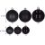 Springos fekete karácsonyfadíszek méretei