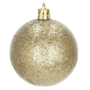 Goldene glitzernde Weihnachtsbaumkugel, 6 cm - Christbaumschmuck