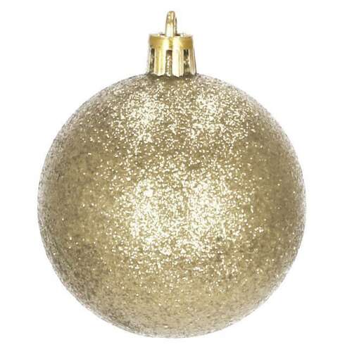 Goldene glitzernde Weihnachtsbaumkugel, 6 cm