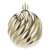 Gold Christmas tree bauble, 6cm, embossed
