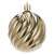 Gold Christmas tree bauble, 6cm, embossed