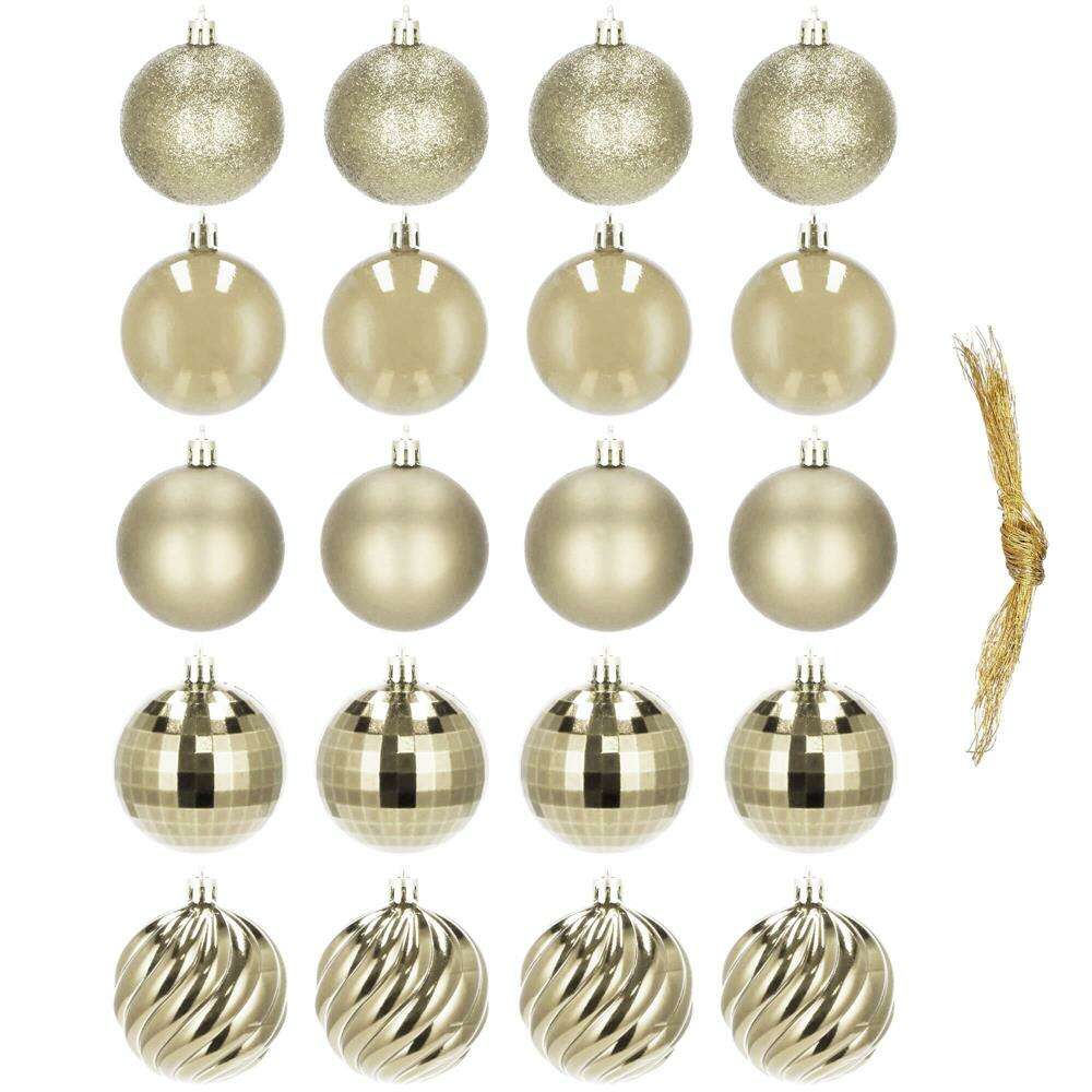 Springos Karácsonyfa gömbök 6 cm 20 db.