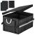 Springos Black Car Trunk Organizer with Open Lid, Folded View