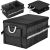 Springos Black Car Trunk Organizer with Dividers, Folded View