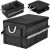Springos Black Car Trunk Organizer, Collapsible Storage Box with Dividers