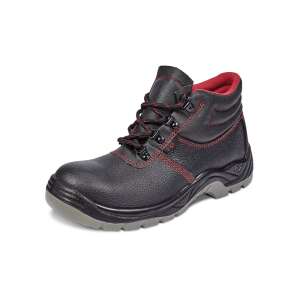 Bocanc de siguranță negru cu bombeu metalic, S1P - Cizme de lucru de siguranță