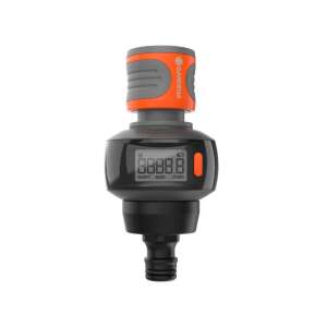 Gardena AquaCount water meter, digital display, black and orange, 4 in 1 functions - Irrigation Accessory