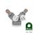WHITE LINE WL-2222 Y-splitter with individual shut-off for garden hoses