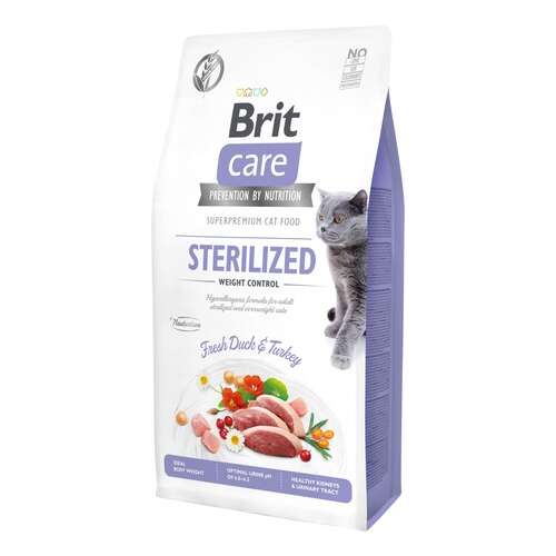 Brit Care Cat Sterilized Weight Control - Fresh Duck & Turkey (2 x 7 kg) 14 kg 32170689