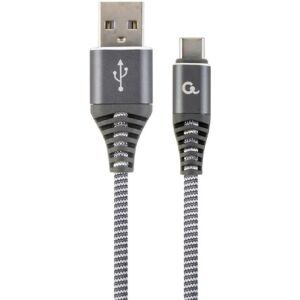Gembird USB-C към USB-A Плетен кабел, 2m - Gembird