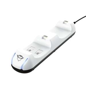 Trust GXT 251 Duo Ladestation für PS5, schräge Ansicht - Ladestationen für Controller