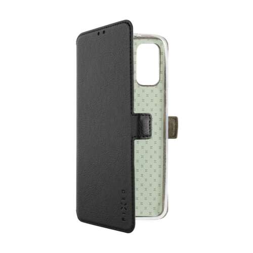 Fekete FIXED Topic Motorola Moto G Pure flip tok, védőtok kártyatartóval