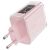 Acefast A45 65W PD Wandladegerät Rosa, 2x USB-C, 1x USB-A Anschlüsse
