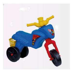Spiderman Tricycle, blue and red tricycle for kids, no pedals, with basket - Kids' Motorcycle