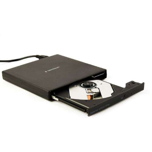 Gembird DVD-USB-04 Slim DVD Writer Black BOX DVD-USB-04 unitate DVD externă cu tavă deschisă