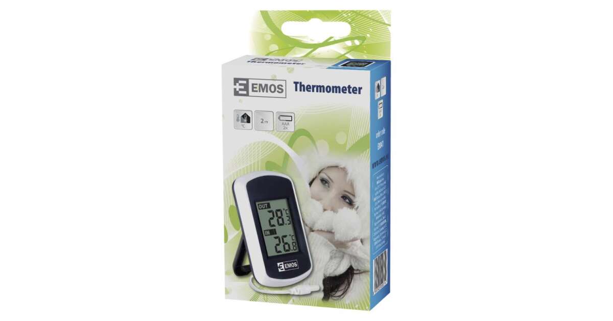 Emos E0041 Outdoor and Indoor Digital Wired Thermometer