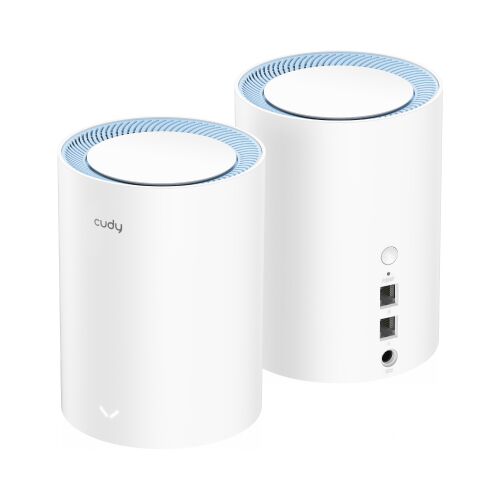 Cudy AC1200 Mesh WiFi Router, dupla egység, ferde nézet