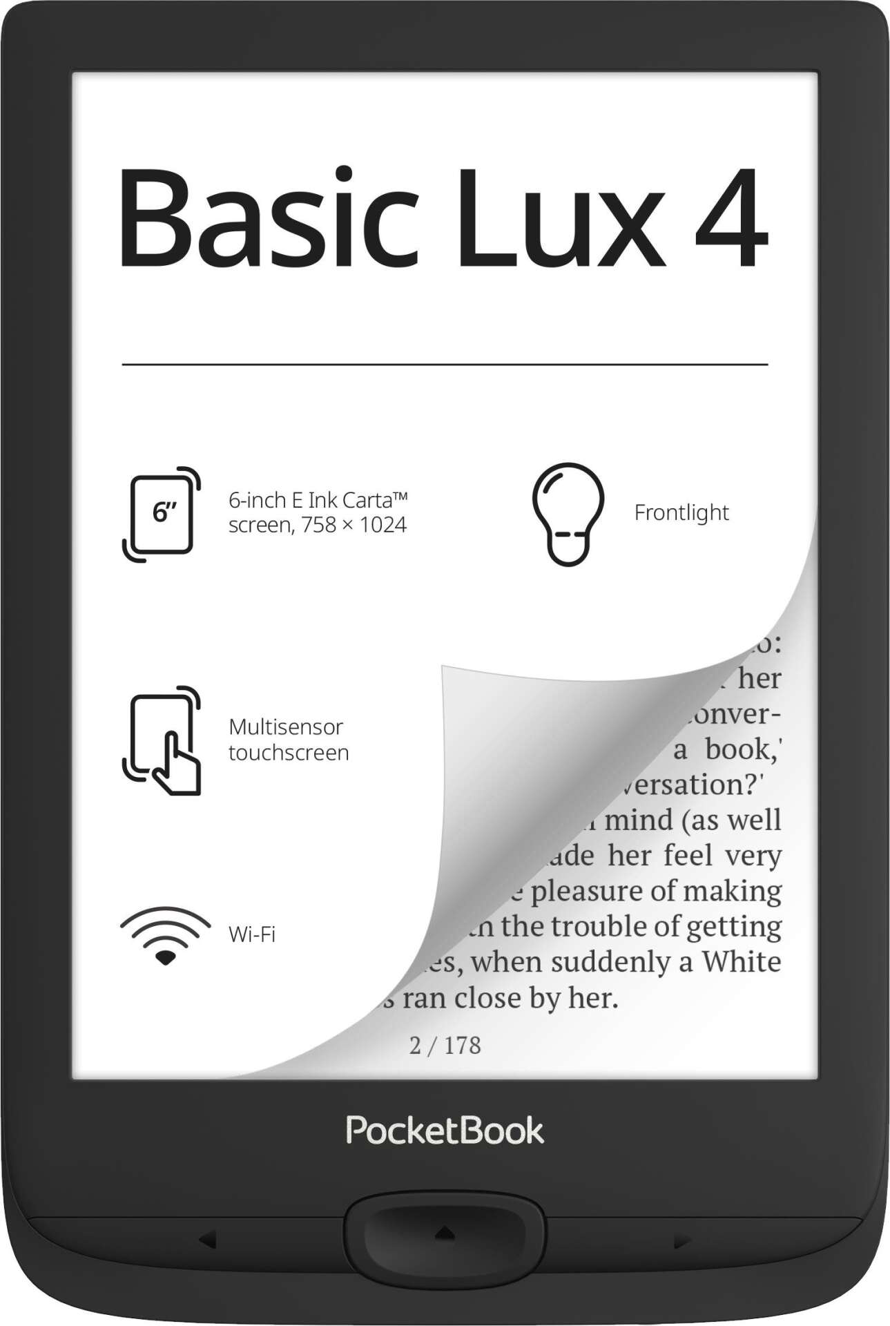 PocketBook 618 Basic Lux 4 - Fekete