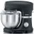 Severin KM 3898 fekete konyhai robotgép rozsdamentes acél tálal
