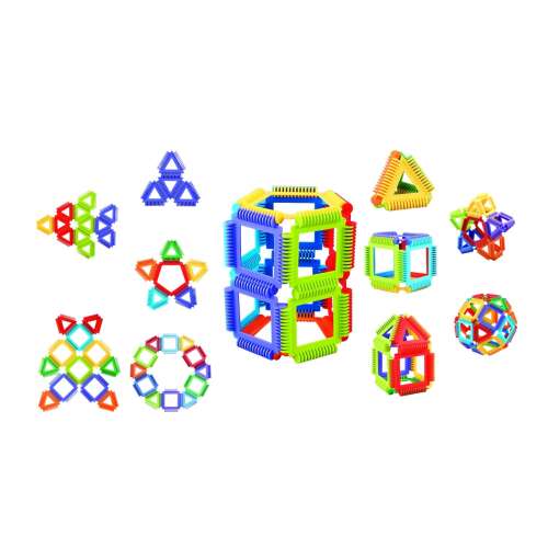 Askato 32-teiliges Bausteine-Set, farbenfrohe Plastik-Bausteine für Kinder, baue verschiedene Formen und Strukturen