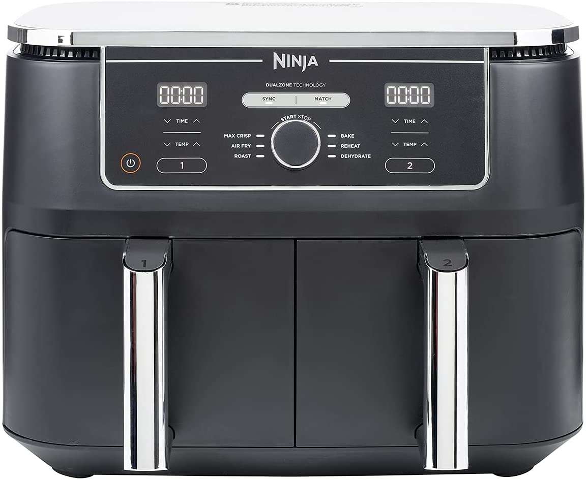 Ninja af400eu foodi max dual zone 9,5l forrólevegős sütő - fekete