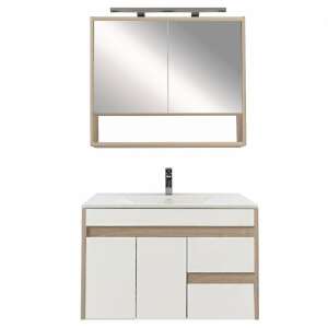 Luna 80 Fürdőszobabútor - Sonoma Tölgy/Fehér 73069433 - Fürdőszoba bútor