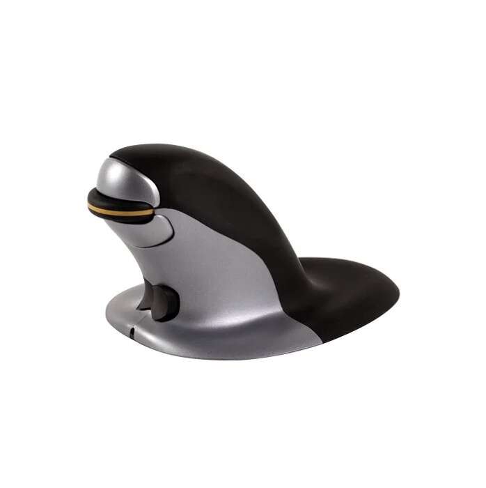 Fellowes Penguin "L" Wireless Vertikális Egér - Fekete/Ezüst