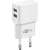 Goobay dual USB wall charger, white, 2.4A