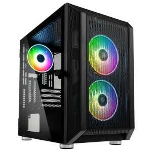 Kolink Citadel Mesh RGB Micro-ATX PC Case with ARGB Fans and Tempered Glass Side Panel - Computer Case