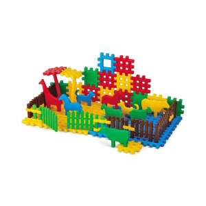 Marioinex 50 darabos építő készlet állatkerti állatokkal, köztük zsiráffal, elefánttal, oroszlánnal és még sok mással - Marioinex