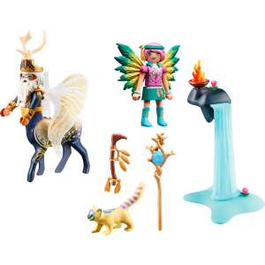 Playmobil Ayuma Abjatus és Hildi tündér játékkészlet kentaurral, tündérrel, pandával, vízeséssel és kiegészítőkkel - Playmobil Ayuma